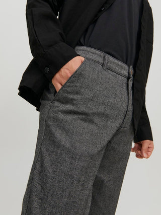 Ανδρικό παντελόνι chinos OLLIE JJMILO JACK & JONES 12220445 ΓΚΡΙ