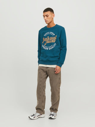 Ανδρικό φούτερ JJMIKK SWEAT CREW NECK JACK & JONES 12236177 Sailor Blue W 23/24