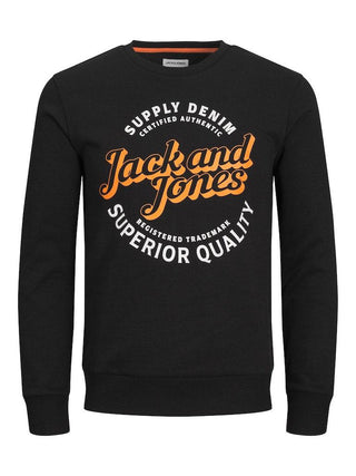 Ανδρικό φούτερ JJMIKK SWEAT CREW NECK JACK & JONES 12236177 Black W 23/24