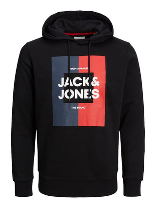 Ανδρικό φούτερ με κουκούλα JJOSCAR SWEAT HOOD JACK & JONES 12235248 Black W 23/24