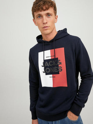 Ανδρικό φούτερ με κουκούλα JJOSCAR SWEAT HOOD JACK & JONES 12235248 Navy Blazer W 23/24