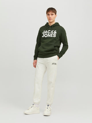 Ανδρικό παντελόνι φόρμας JPSTKANE JJJOSH SWEAT PANTS JACK & JONES 12236479 White Melange NOOS W 23/24