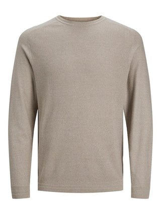 Ανδρικό πλεκτό πουλόβερ JPRBLAANDERSON KNIT STRUCTURE CREW NECK JACK & JONES 12240711 Pure Cashmere W 23/24