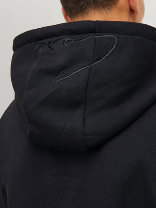 Ανδρικό φούτερ με κουκούλα JCOREACT SWEAT HOOD JACK & JONES 12242176 Black W 23/24