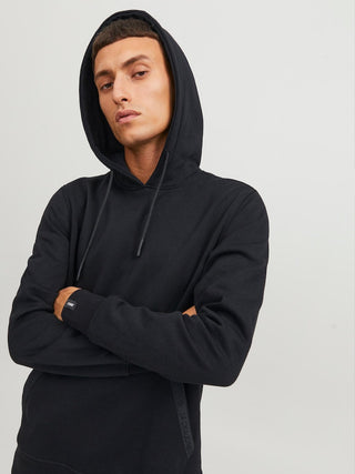 Ανδρικό φούτερ με κουκούλα JCOREACT SWEAT HOOD JACK & JONES 12242176 Black W 23/24