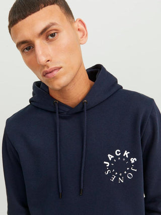 Ανδρικό φούτερ με κουκούλα JJWARRIOR SWEAT HOOD JACK & JONES 12242543 Navy Blazer W 23/24