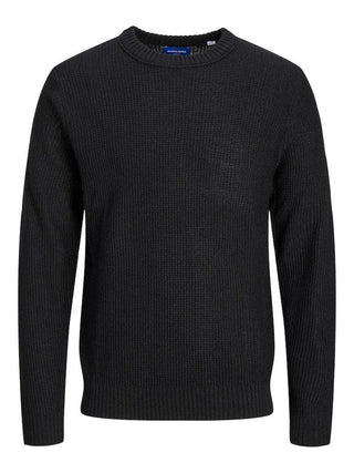 Ανδρικό πλεκτό πουλόβερ JORKYLE KNIT CREW NECK JACK & JONES 12243116 Black W 23/24