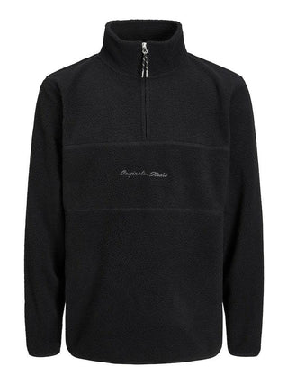 Ανδρικό φούτερ JORHAYS SWEAT FLEECE HALF ZIP JACK & JONES 12246517 Black W 23/24