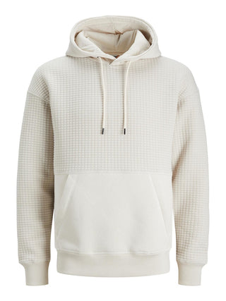 Ανδρικό φούτερ με κουκούλα JCOBLACK STRUCTURE SWEAT HOOD JACK & JONES 12245407 Moonbeam W 23/24