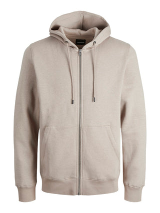 Ανδρική ζακέτα φούτερ με κουκούλα JJEBRADLEY SWEAT ZIP HOOD JACK & JONES 12249342 Moonbeam NOOS W24/25