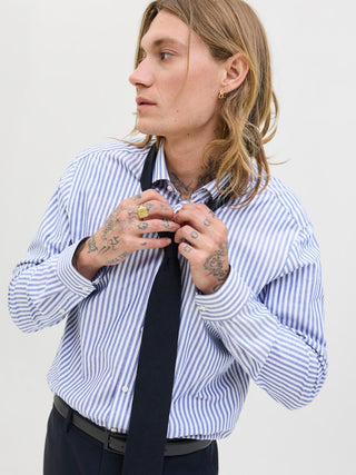 Ανδρικό πουκάμισο JPRBLAPARKER SHIRT L/S Jack & Jones 12227385 Black Iris NOOS W25/26