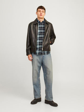 Ανδρικό πουκάμισο JJJOSHUA FALL FLANNEL SHIRT LS JACK & JONES 12258429 Goblin Blue W24/25