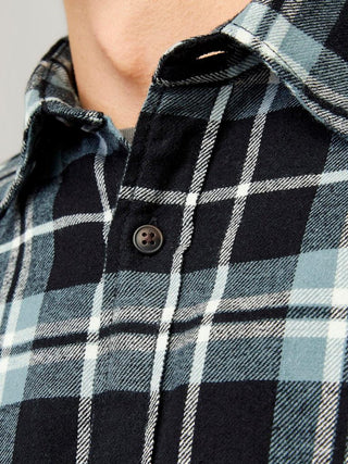 Ανδρικό πουκάμισο JJJOSHUA FALL FLANNEL SHIRT LS JACK & JONES 12258429 Goblin Blue W24/25