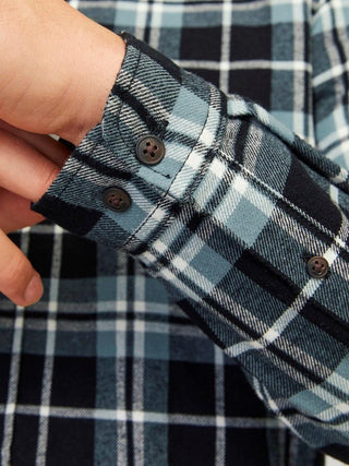 Ανδρικό πουκάμισο JJJOSHUA FALL FLANNEL SHIRT LS JACK & JONES 12258429 Goblin Blue W24/25