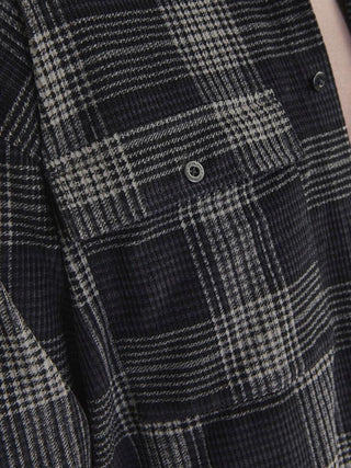 Ανδρικό Overshirt JCOTHEO CORDUROY CHECK OVERSHIRT LS JACK & JONES 12261112 Black W24/25