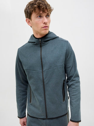 Ανδρική ζακέτα φούτερ με κουκούλα JCOFUSION SWEAT ZIP HOOD Jack & Jones 12260150 Navy Blazer NOOS W25/26