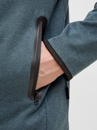 Ανδρική ζακέτα φούτερ με κουκούλα JCOFUSION SWEAT ZIP HOOD Jack & Jones 12260150 Navy Blazer NOOS W25/26