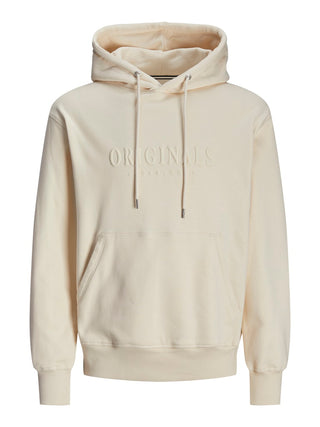 Ανδρικό φούτερ με κουκούλα Regular Fit 85% Cotton, 15% Polyester JORFREDERIKSBERG SWEAT HOOD SN JACK & JONES 12262811 Antique White W24/25