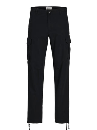 Ανδρικό παντελόνι JPSTKANE JJBARKLEY CARGO PANT plus size JACK & JONES 12264152 Black NOOS W24/25