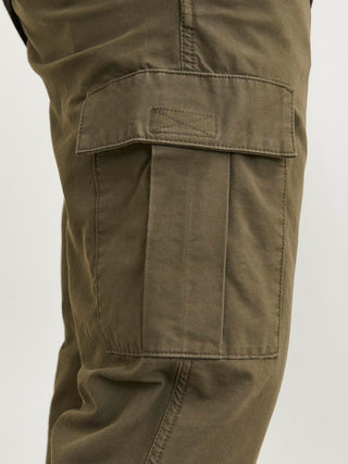 Ανδρικό παντελόνι JPSTKANE JJBARKLEY CARGO PANT plus size JACK & JONES 12264152 Olive Night NOOS W24/25