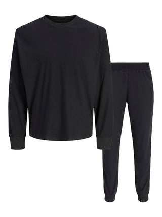 Ανδρική πιτζάμα JACSOLID LOUNGE SET WJack & Jones 12268536 Black NOOS W25/26