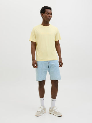 Ανδρικό t-shirt JORFREDERIKSBERG TEE SS CREW NECK Jack & Jones 12262494 Double Cream NOOS SS25