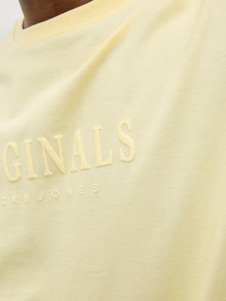 Ανδρικό t-shirt JORFREDERIKSBERG TEE SS CREW NECK Jack & Jones 12262494 Double Cream NOOS SS25