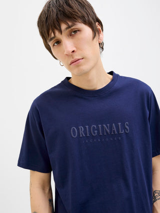 Ανδρικό t-shirt JORFREDERIKSBERG TEE SS CREW NECK Jack & Jones 12262494 Ocean Cavern NOOS SS25