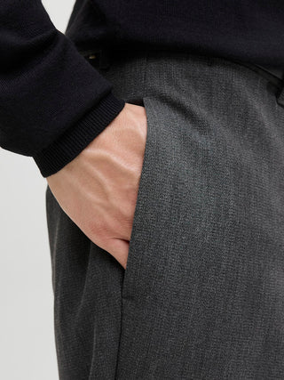 Ανδρικό παντελόνι JPSTACE LEO CHINO Jack & Jones 12260908 Dark Grey Melange NOOS W25/26