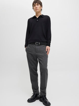 Ανδρικό παντελόνι JPSTACE LEO CHINO Jack & Jones 12260908 Dark Grey Melange NOOS W25/26