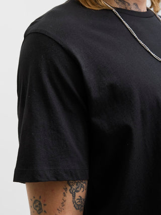 Ανδρικό t-shirt JJBRANDY TEE SS CREW NECK LN Jack & Jones 12279100 Black W25/26