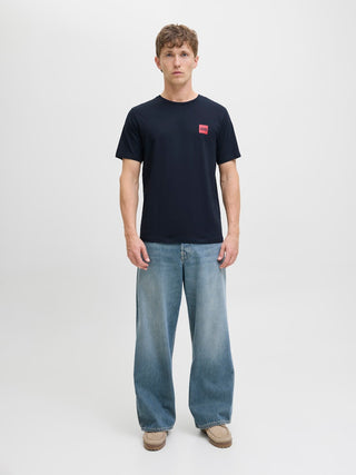 Ανδρικό t-shirt JJBRANDY TEE SS CREW NECK LN Jack & Jones 12279100 Sky Captain W25/26