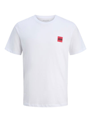 Ανδρικό t-shirt JJBRANDY TEE SS CREW NECK LN Jack & Jones 12279100 White W25/26