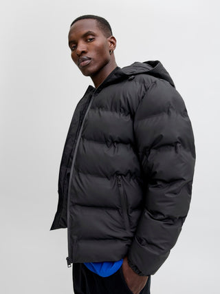 Ανδρικό μπουφάν JJELEMENTS PU PUFFER SN Jack & Jones 12279239 Black W25/26