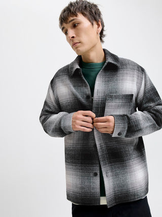 Ανδρικό Overshirt JJZAC HEAVY BRUSH OVERSHIRT LS Jack & Jones 12280903 Black W25/26