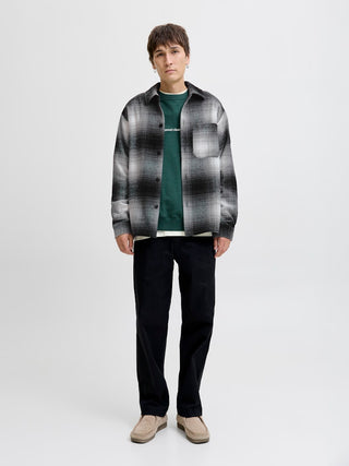 Ανδρικό Overshirt JJZAC HEAVY BRUSH OVERSHIRT LS Jack & Jones 12280903 Black W25/26