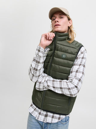 Ανδρικό μπουφάν αμάνικο JJEBRADLEY LIGHT BODYWARMER COLLAR Jack & Jones 12280973 Rosin NOOS W25/26