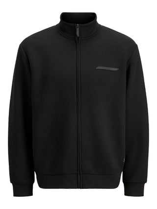 Ανδρική ζακέτα φούτερ JCOFUSION SCUBA SWEAT ZIP HIGH NECK Jack & Jones 12282703 Black NOOS W25/26