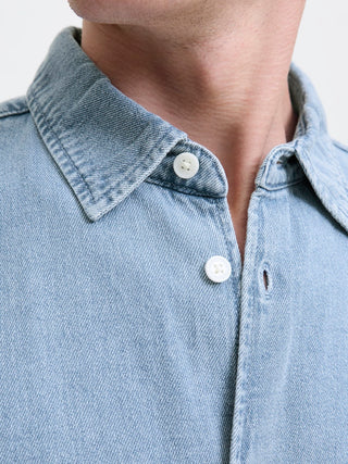 Ανδρικό πουκάμισο JORNORREBRO DENIM SHIRT LS SN Jack & Jones 12282775 Medium Blue Denim SS26