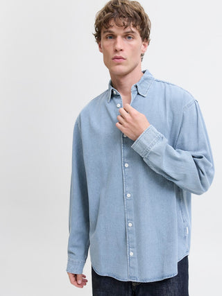 Ανδρικό πουκάμισο JORNORREBRO DENIM SHIRT LS SN Jack & Jones 12282775 Medium Blue Denim SS26
