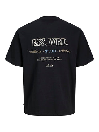 Ανδρικό t-shirt JJEURBAN EDGE STUDIO TEE SS SN PLS plus size Jack & Jones 12279891 Black SS26