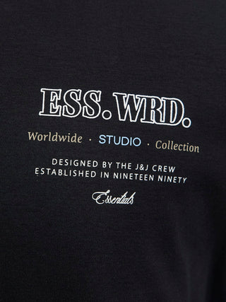 Ανδρικό t-shirt JJEURBAN EDGE STUDIO TEE SS SN PLS plus size Jack & Jones 12279891 Black SS26