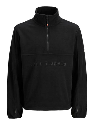 Ανδρικό φούτερ JJALPES HALF ZIP FLEECE JACKET AW25 Jack & Jones 12284828 Black Beauty W25/26