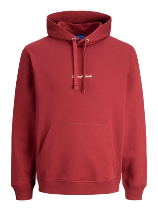 Ανδρικό φούτερ με κουκούλα JORNORREBRO EMB SWEAT HOOD Jack & Jones 12282861 Tibetan Red NOOS W25/26