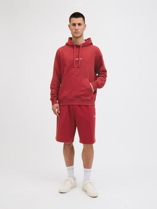 Ανδρικό φούτερ με κουκούλα JORNORREBRO EMB SWEAT HOOD Jack & Jones 12282861 Tibetan Red NOOS W25/26