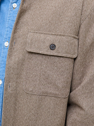 Ανδρικό Overshirt JPRRAYLE MELANGE SOLID L/S OVERSHIRT SN Jack & Jones 12286840 Brindle W25/26