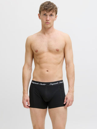 Ανδρικό μποξεράκι JACNORREBRO SOLID TRUNKS 3 PACK Jack & Jones 12287141 Black NOOS W25/26