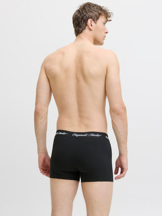 Ανδρικό μποξεράκι JACNORREBRO SOLID TRUNKS 3 PACK Jack & Jones 12287141 Black NOOS W25/26
