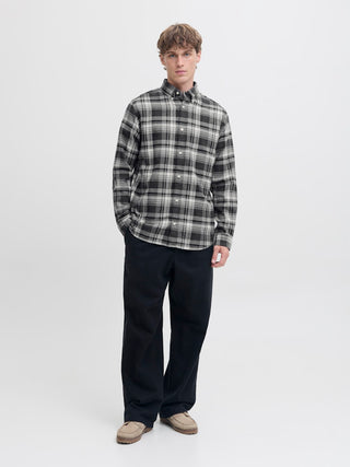 Ανδρικό πουκάμισο JPRBLUBARKLEY FLANNEL X-MAS L/S SHIRT CH Jack & Jones 12286224 Charcoal Gray W25/26