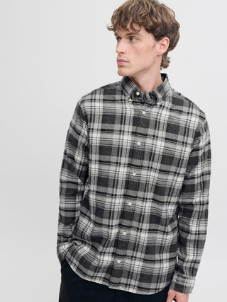 Ανδρικό πουκάμισο JPRBLUBARKLEY FLANNEL X-MAS L/S SHIRT CH Jack & Jones 12286224 Charcoal Gray W25/26